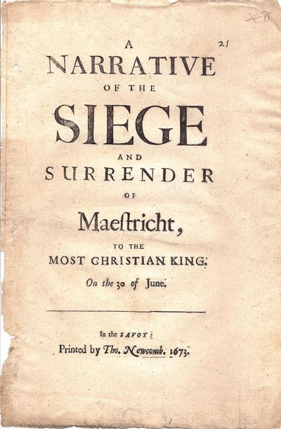 Contemporary document on the Battle of Maastricht