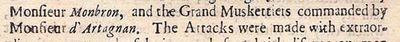 Contemporary document on the Battle of Maastricht, detail